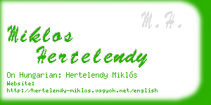 miklos hertelendy business card
